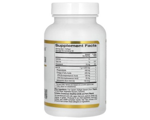 California Gold Nutrition, Premium Krill Oil with Superba2™, 1,000 mg, 60 Softgels California Gold Nutrition, Premium Krill Oil with Superba2™, 1,000 mg, 60 Softgels