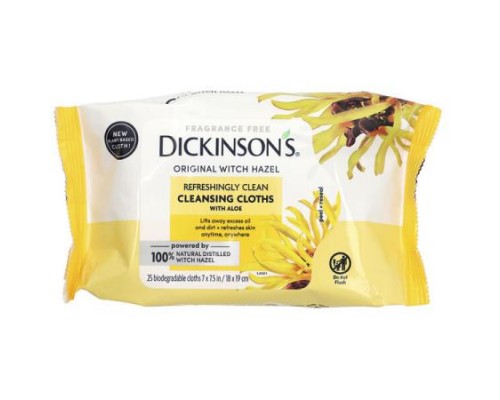 Dickinson Brands, Original Witch Hazel, Refreshingly Clean Cleansing Cloths, Fragrance Free , 25 Cloths Dickinson Brands, Original Witch Hazel, Refreshingly Clean Cleansing Cloths, Fragrance Free , 25 Cloths