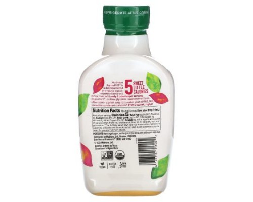 Madhava, Organic Agave Five, Low-Glycemic Sweetener, 16 oz (454 g) Madhava, Organic Agave Five, Low-Glycemic Sweetener, 16 oz (454 g)