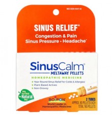 Boiron, SinusCalm®, Sinus Relief, 2 Tubes, 80 Pellets Each