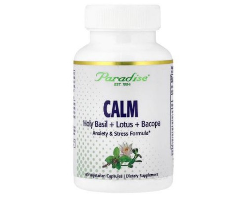 Paradise Herbs, Calm, 60 Vegetarian Capsules