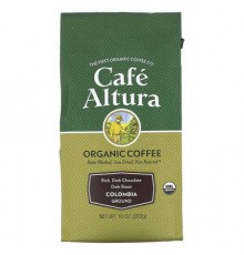 Cafe Altura, Organic Coffee, Colombia, Ground, Dark Roast, 10 oz (283 g)
