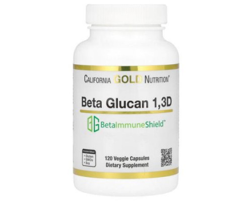 California Gold Nutrition, Beta Glucan from Algae 1,3D, 120 Veggie Capsules (125 mg Per Capsule) California Gold Nutrition, Beta Glucan from Algae 1,3D, 120 Veggie Capsules (125 mg Per Capsule)