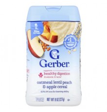 Gerber, Cereal, 2nd Foods®, Oatmeal Lentil Peach & Apple, 8 oz (227 g)