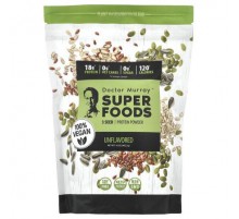 Dr. Murray's, Super Foods, 3 Seed Protein Powder, Pumpkin + Flax + Sunflower, Unflavored, 16 oz (453.5 g)