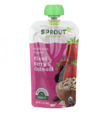 Sprout Organics, Baby Food, 6 Months & Up, Mixed Berry Oatmeal, 3.5 oz (99 g)