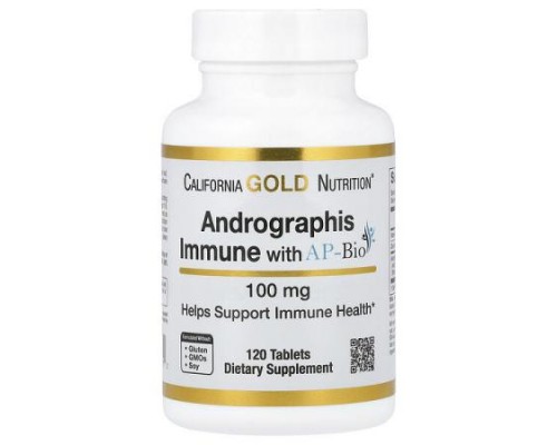 California Gold Nutrition, Andrographis Immune with AP-Bio, Andrographis Extract with Vitamin C and Zinc, 100 mg, 120 Tablets California Gold Nutrition, Andrographis Immune with AP-Bio, Andrographis Extract with Vitamin C and Zinc, 100 mg, 120 Tablets