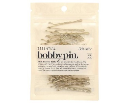 Kitsch, Essential Bobby Pins, Blonde, 45 Pieces Kitsch, Essential Bobby Pins, Blonde, 45 Pieces