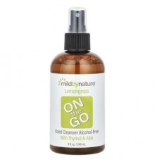Mild By Nature, Lemongrass On The Go Hand Cleanser, Alcohol-Free, With Thymol & Aloe, 8 fl oz (240 ml) (Discontinued Item)