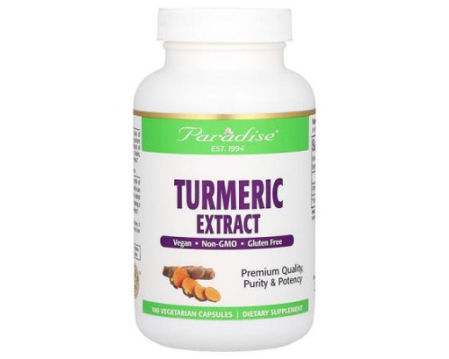 Paradise Herbs, Turmeric Extract, 500 mg, 180 Vegetarian Capsules
