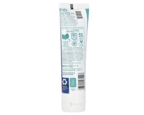 Tom's of Maine, Kid's Natural Toothpaste, Fluoride-Free, Ages 2+, Silly Strawberry, 5.1 oz (144 g)