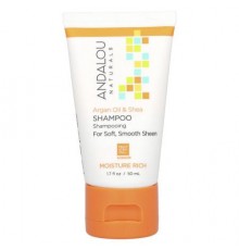 Andalou Naturals, Shampoo, Argan Oil & Shea, 1.7 fl oz (50 ml)