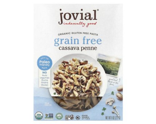 Jovial, Organic Gluten Free Pasta, Cassava Penne, 8 oz (227 g)