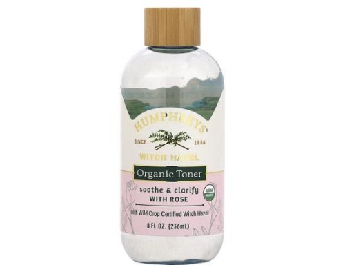 Humphreys, Witch Hazel, Organic Toner with Rose, Soothe & Clarify, 8 fl oz (236 ml)