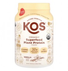 KOS, Organic Superfood Plant Protein Powder, Vanilla, 2.3 lbs (1,036 g)