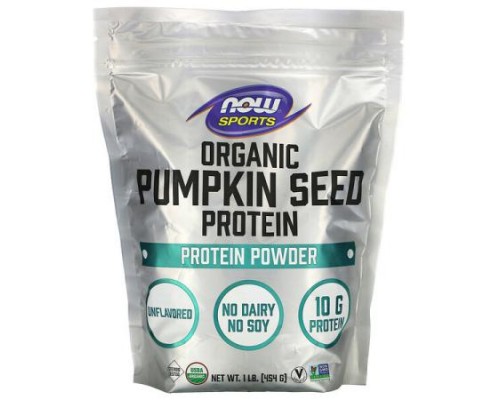 NOW Foods, Sports, Organic Pumpkin Seed Protein Powder, Unflavored, 1 lb (454 g) NOW Foods, Sports, Organic Pumpkin Seed Protein Powder, Unflavored, 1 lb (454 g)