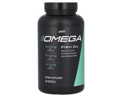 JYM Supplement Science, Omega Fish Oil, 120 Softgels (1,300 mg per Softgel) JYM Supplement Science, Omega Fish Oil, 120 Softgels (1,300 mg per Softgel)