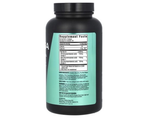 JYM Supplement Science, Omega Fish Oil, 120 Softgels (1,300 mg per Softgel) JYM Supplement Science, Omega Fish Oil, 120 Softgels (1,300 mg per Softgel)