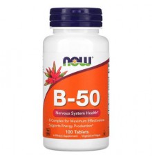 NOW Foods, B-50, 100 Tablets