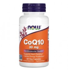 NOW Foods, CoQ10, 30 mg, 60 Veg Capsules