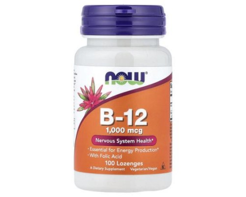 NOW Foods, B-12, 100 Lozenges NOW Foods, B-12, 100 Lozenges