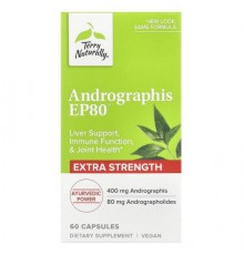 Terry Naturally, Andrographis EP80, Extra Strength, 400 mg, 60 Capsules