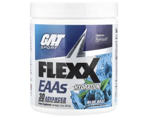 GAT, Flexx EAAs + Hydration, Blue Razz, 12.5 oz (355.2 g)