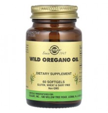 Solgar, Wild Oregano Oil, 60 Softgels (175 mg per Softgel)