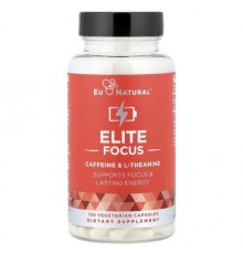 Eu Natural, Elite Focus, Caffeine & L-Theanine, 120 Vegetarian Capsules