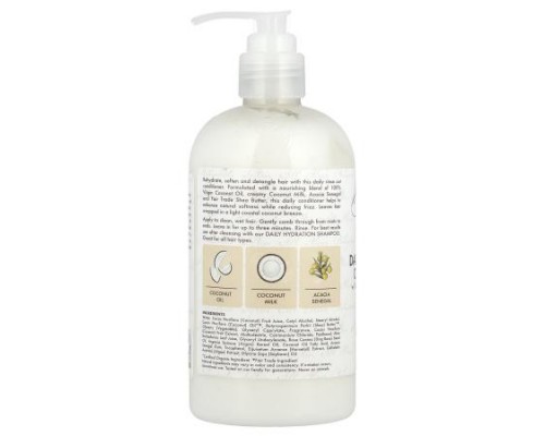 SheaMoisture, 100% Virgin Coconut Oil, Daily Hydration Conditioner, All Hair Types, 13 fl oz (384 ml)