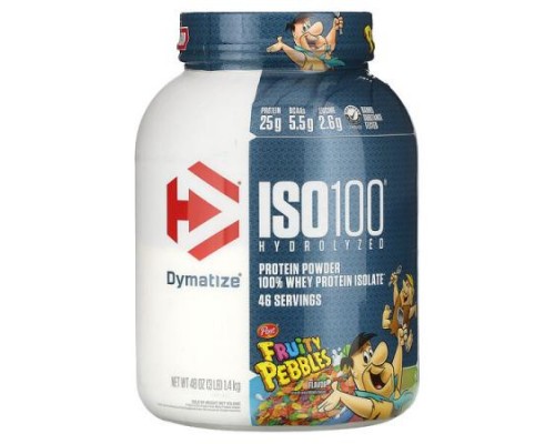 Dymatize, ISO100® Hydrolyzed, 100% Whey Protein Isolate, Fruity Pebbles, 3 lb (1.4 kg)