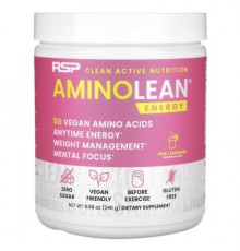 RSP Nutrition, AminoLean, Energy, Pink Lemonade, 8.68 oz (246 g)