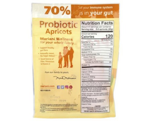 Mariani, Probiotic Apricots, 6 oz (170 g)