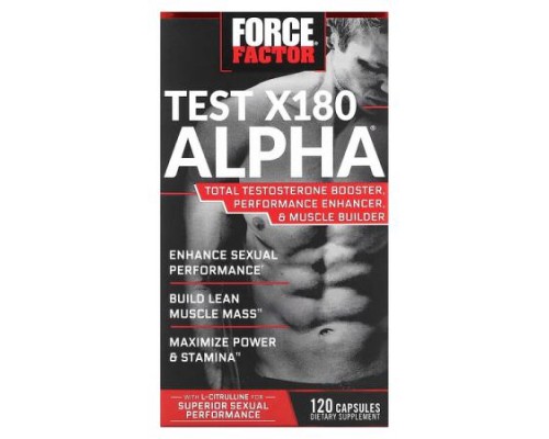 Force Factor, Test X180 Alpha®, 120 Capsules Force Factor, Test X180 Alpha®, 120 Capsules