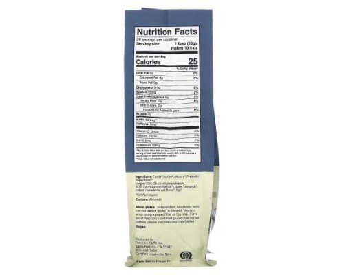 Teeccino, Prebiotic Herbal 'Coffee', Macadamia Nut, Medium Roast, Caffeine Free, 10 oz (284 g)