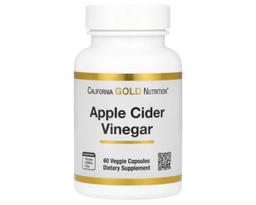 California Gold Nutrition, Apple Cider Vinegar, 60 Veggie Capsules (450 mg per Capsule) California Gold Nutrition, Apple Cider Vinegar, 60 Veggie Capsules (450 mg per Capsule)