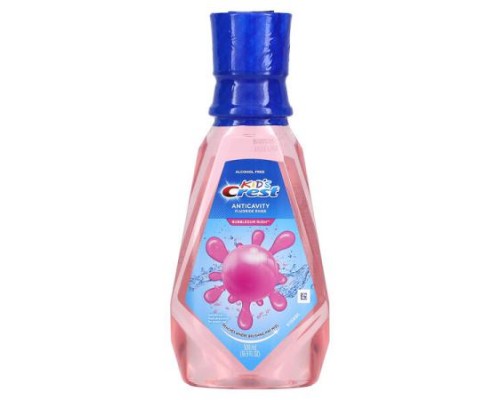 Crest, Kid's, Anticavity Fluoride Rinse, Bubblegum Rush, Alcohol Free, 16.9 fl oz (500 ml) Crest, Kid's, Anticavity Fluoride Rinse, Bubblegum Rush, Alcohol Free, 16.9 fl oz (500 ml)
