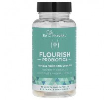 Eu Natural, Flourish Probiotics, 30 Vegetarian Capsules