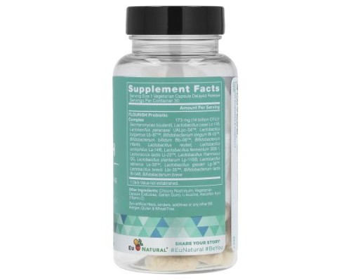 Eu Natural, Flourish Probiotics, 30 Vegetarian Capsules
