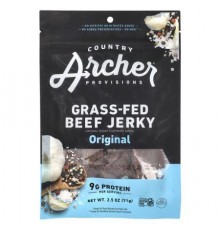Country Archer Jerky, Grass-Fed Beef Jerky, Original, 2.5 oz (71 g)