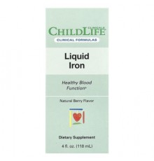 ChildLife Clinicals, Liquid Iron, Natural Berry, 4 fl oz (118 ml)