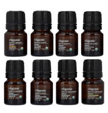 Cliganic, The Iconics, Essential Oil Aromatherapy Set, 8 Piece Set, 0.17 fl oz (5 ml) Each