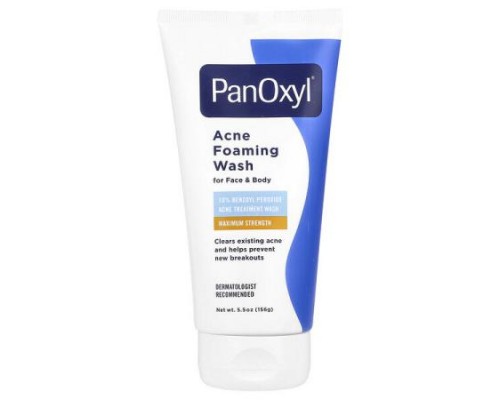 PanOxyl, Acne Foaming Wash, For Face & Body, Maximum Strength, 5.5 oz (156 g)