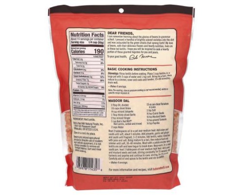 Bob's Red Mill, Red Lentils, 27 oz (765 g) Bob's Red Mill, Red Lentils, 27 oz (765 g)