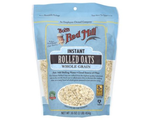 Bob's Red Mill, Instant Rolled Oats, Whole Grain, 16 oz (454 g) Bob's Red Mill, Instant Rolled Oats, Whole Grain, 16 oz (454 g)