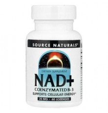 Source Naturals, NAD+, Coenzymated B-3, 60 Lozenges