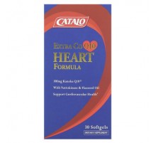 CATALO, Extra CoQ10, Heart Formula with Nattokinase & Flaxseed Oil, 30 Softgels