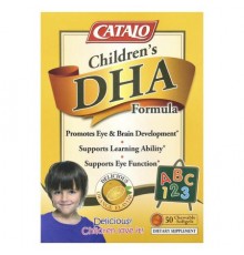 CATALO, Children's DHA Formula, Orange, 50 Chewable Softgels