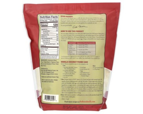 Bob's Red Mill, All Purpose Baking Flour, Gluten Free, 44 oz (1.24 kg) Bob's Red Mill, All Purpose Baking Flour, Gluten Free, 44 oz (1.24 kg)