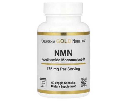 California Gold Nutrition, NMN, 175 mg, 60 Veggie Capsules